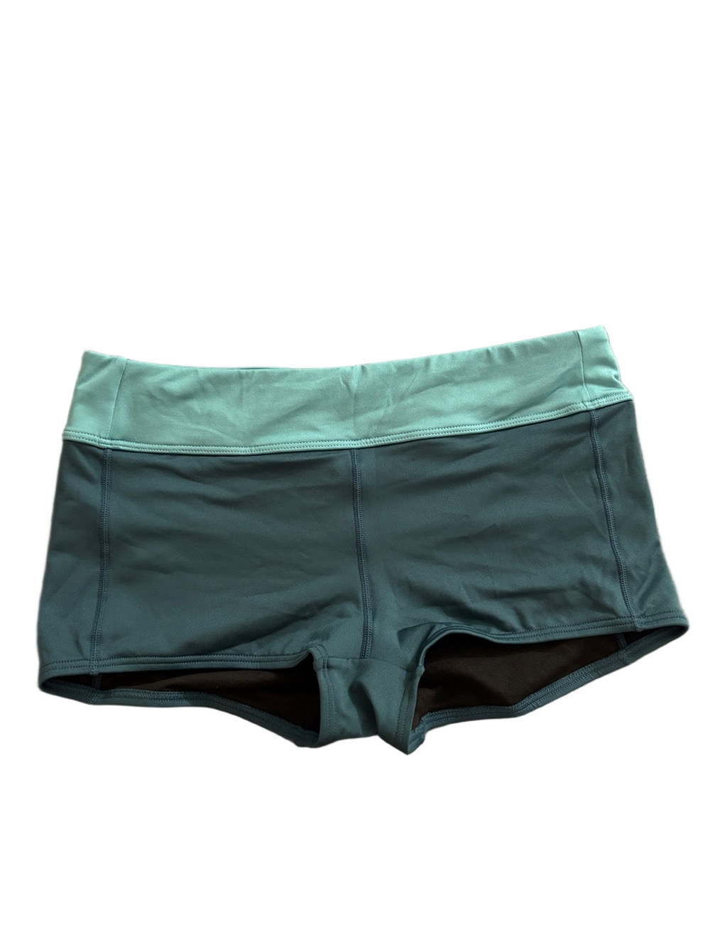 TYR Durafast Elite Casey Boyshort Swim Bottoms Storm Blue Size 14 NWT